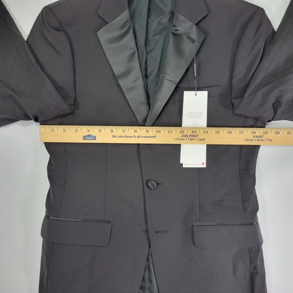 Calvin Klein Men's Tuxedo Jacket MAIN Two Button Black Wool Blend‎ 38R NEW
